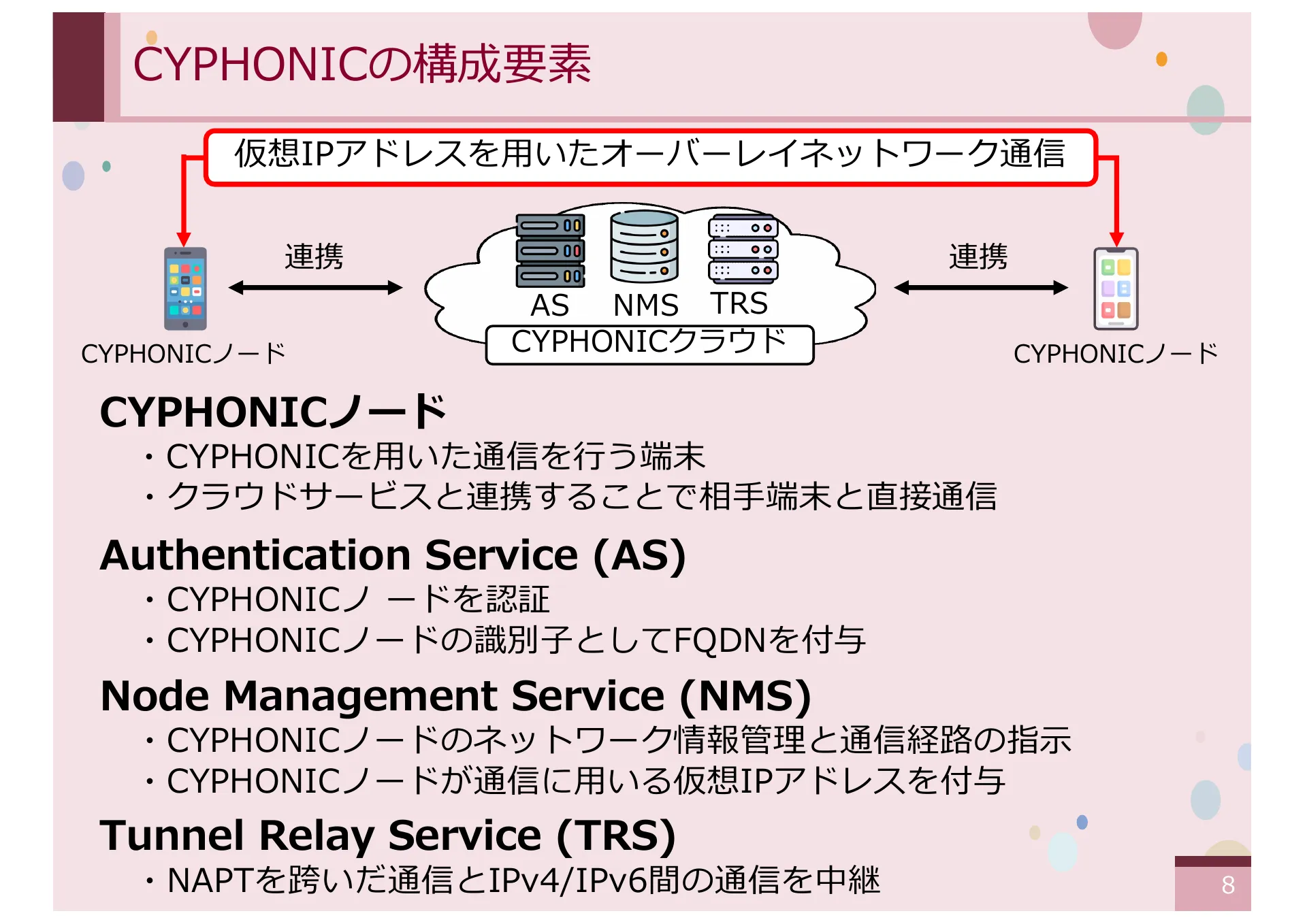 仮想 IPv4 アドレスを想定した CYPHONIC アダプタの設計と基礎評価 - Page 8