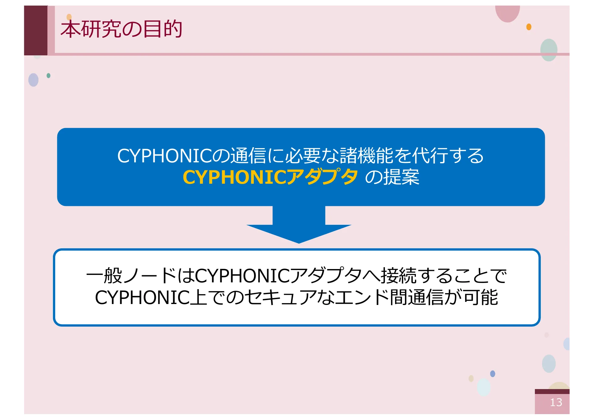 仮想 IPv4 アドレスを想定した CYPHONIC アダプタの設計と基礎評価 - Page 13