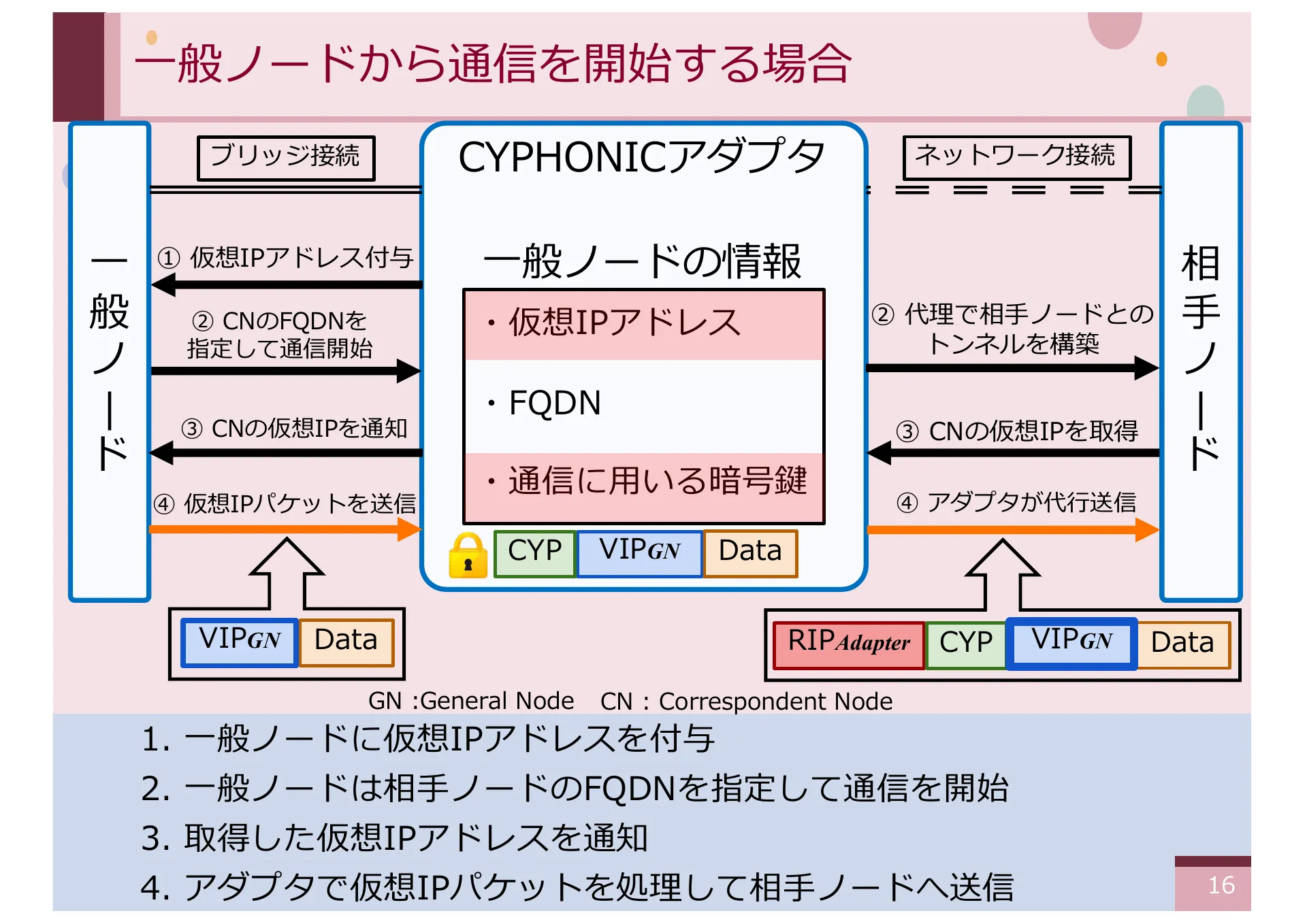 仮想 IPv4 アドレスを想定した CYPHONIC アダプタの設計と基礎評価 - Page 16