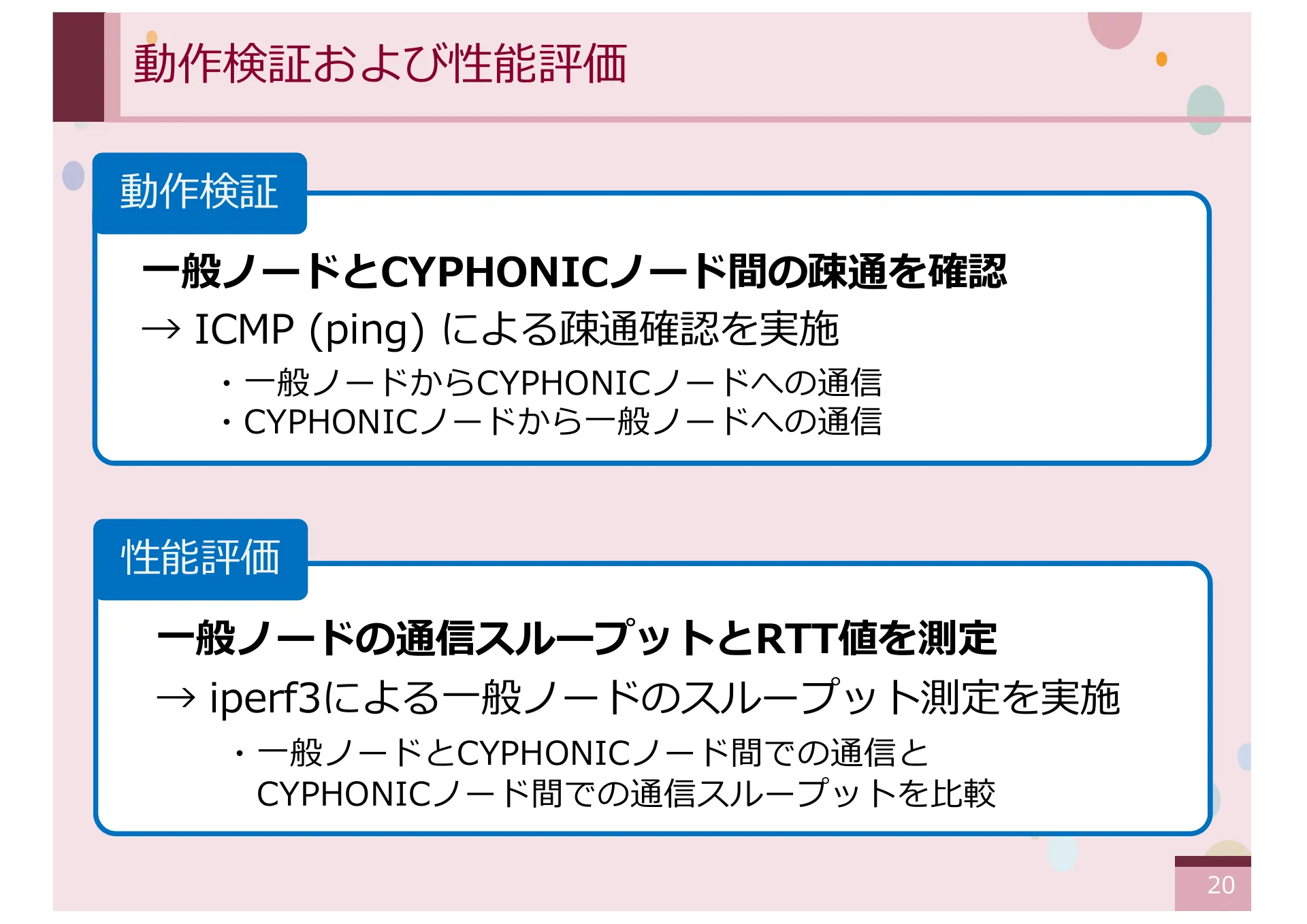 仮想 IPv4 アドレスを想定した CYPHONIC アダプタの設計と基礎評価 - Page 20