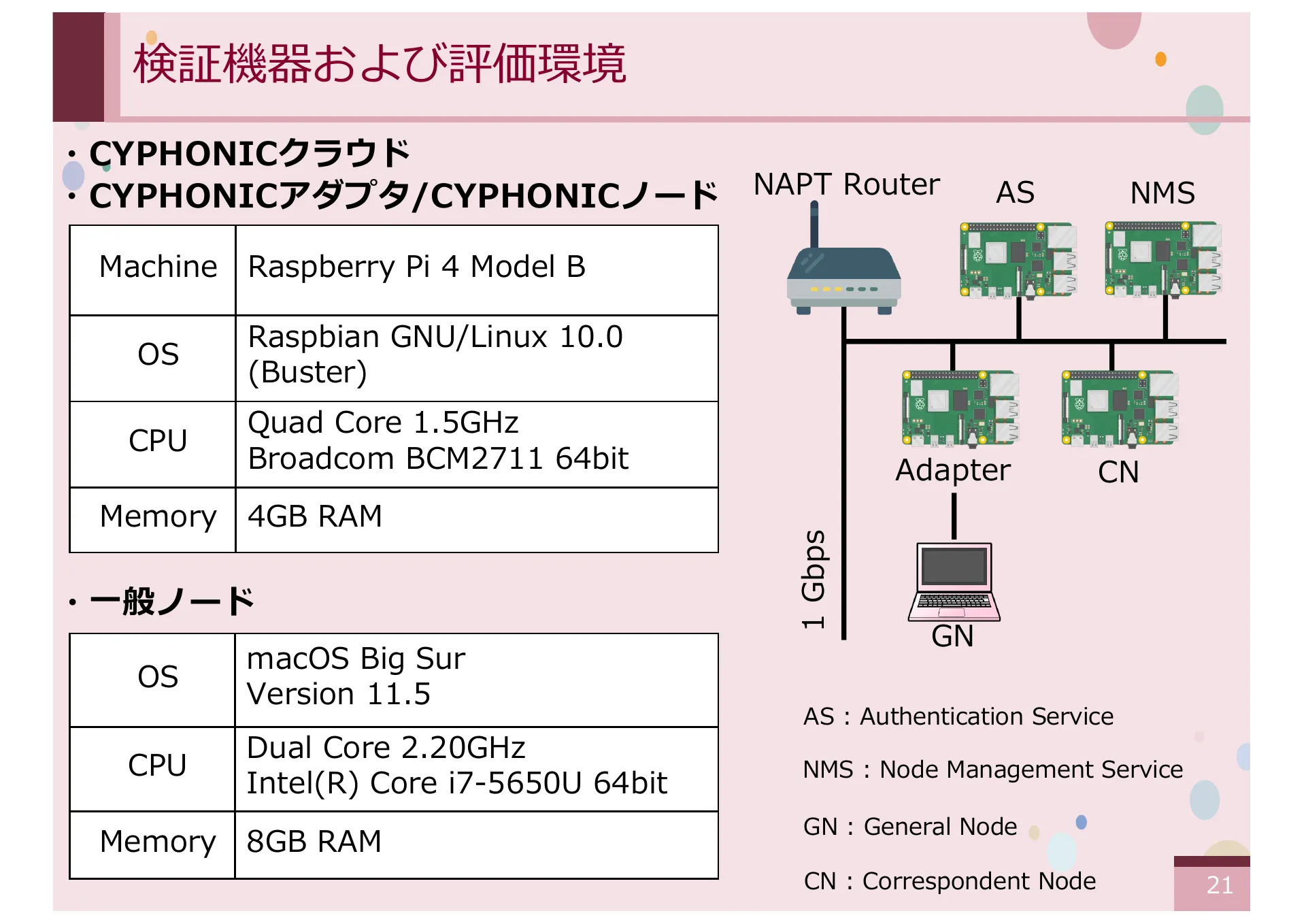 仮想 IPv4 アドレスを想定した CYPHONIC アダプタの設計と基礎評価 - Page 21