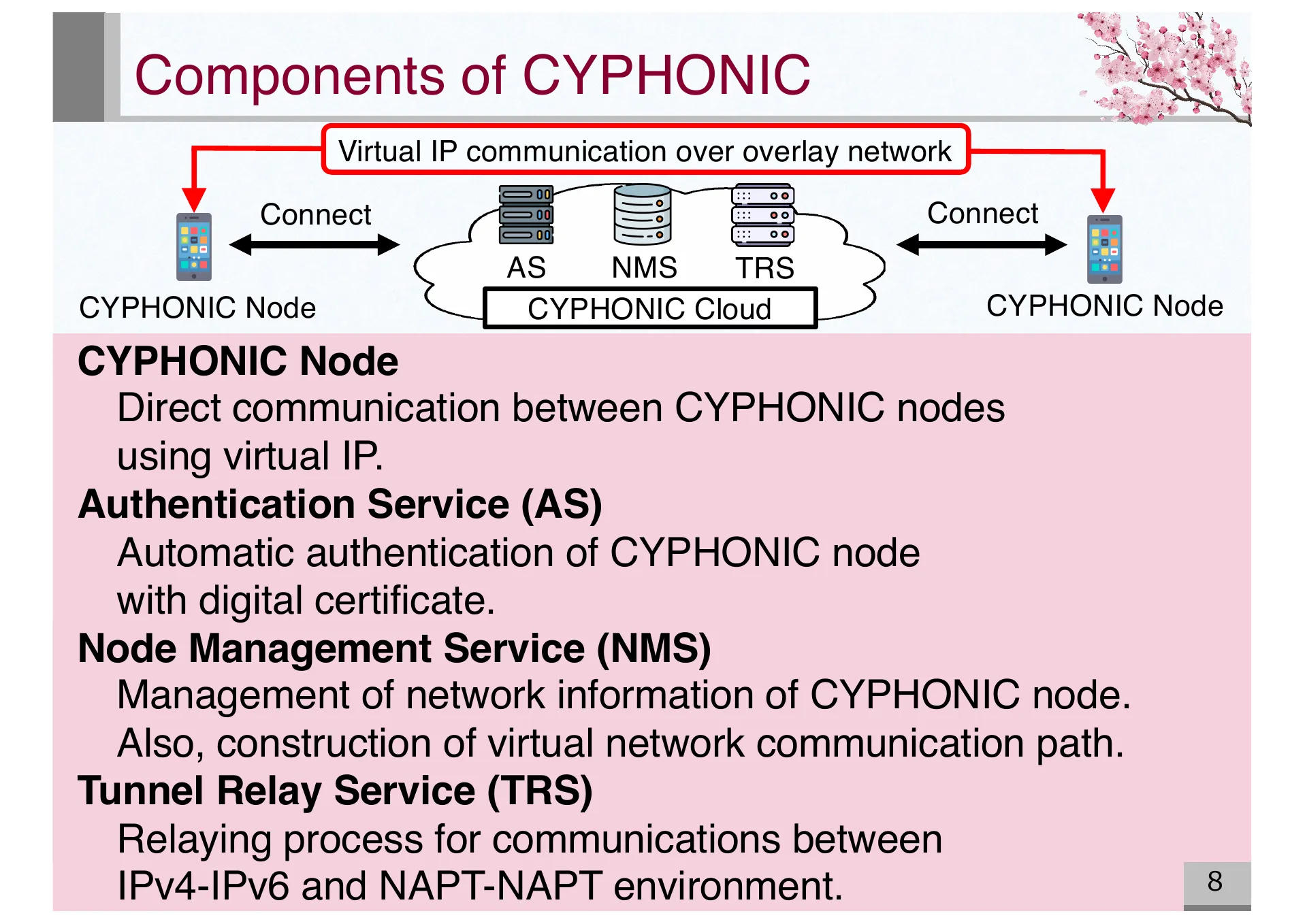 Design and Basic Evaluation of Virtual IPv4 based CYPHONIC adapter - Page 8