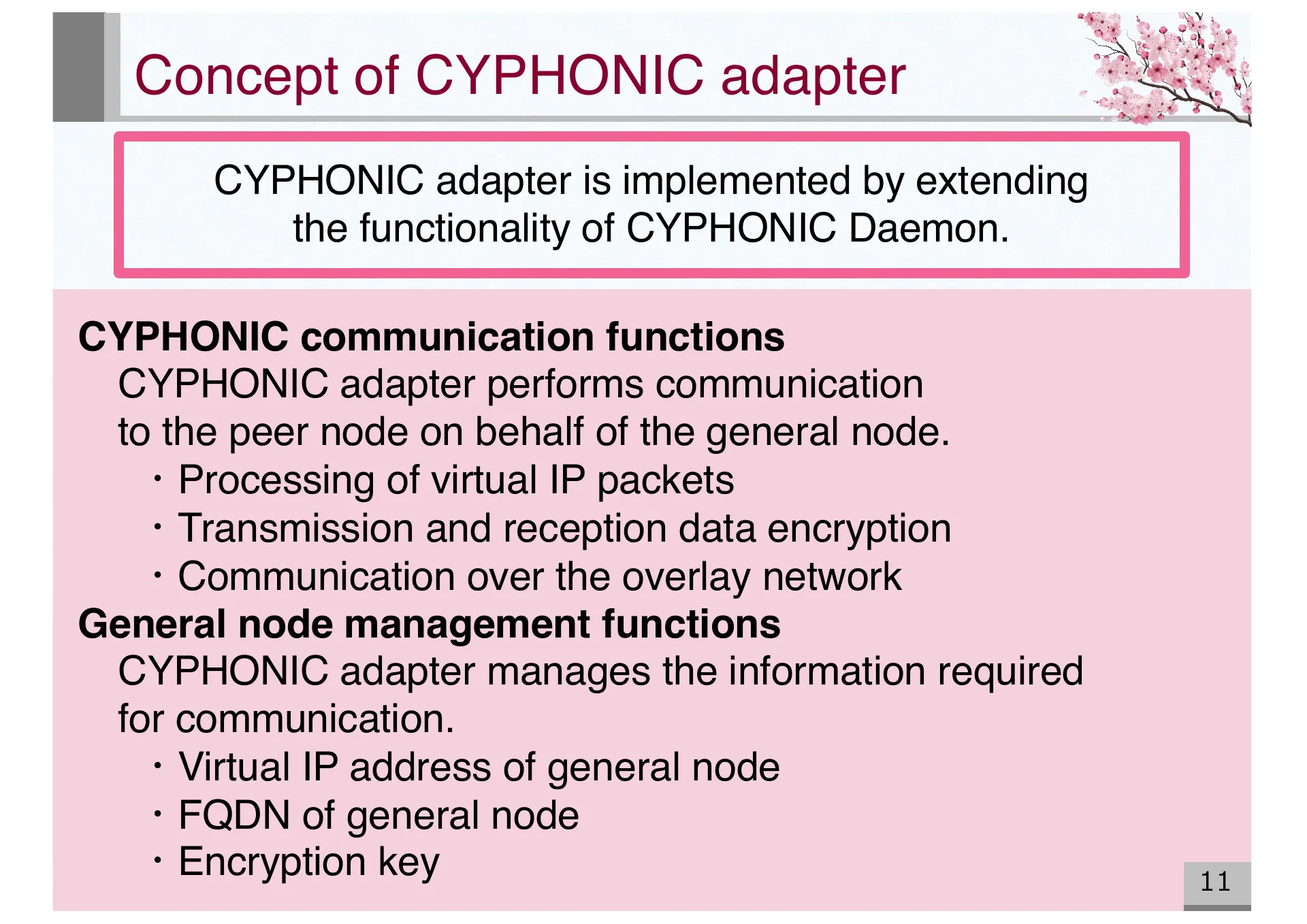 Design and Basic Evaluation of Virtual IPv4 based CYPHONIC adapter - Page 11