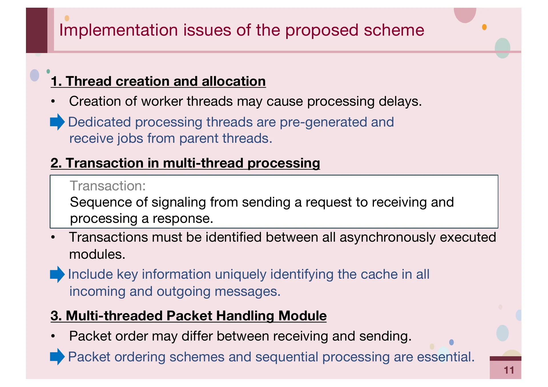 Implementation and Evaluation of CYPHONIC client focusing on Sequencing mechanisms and Concurrency for packet processing - Page 11