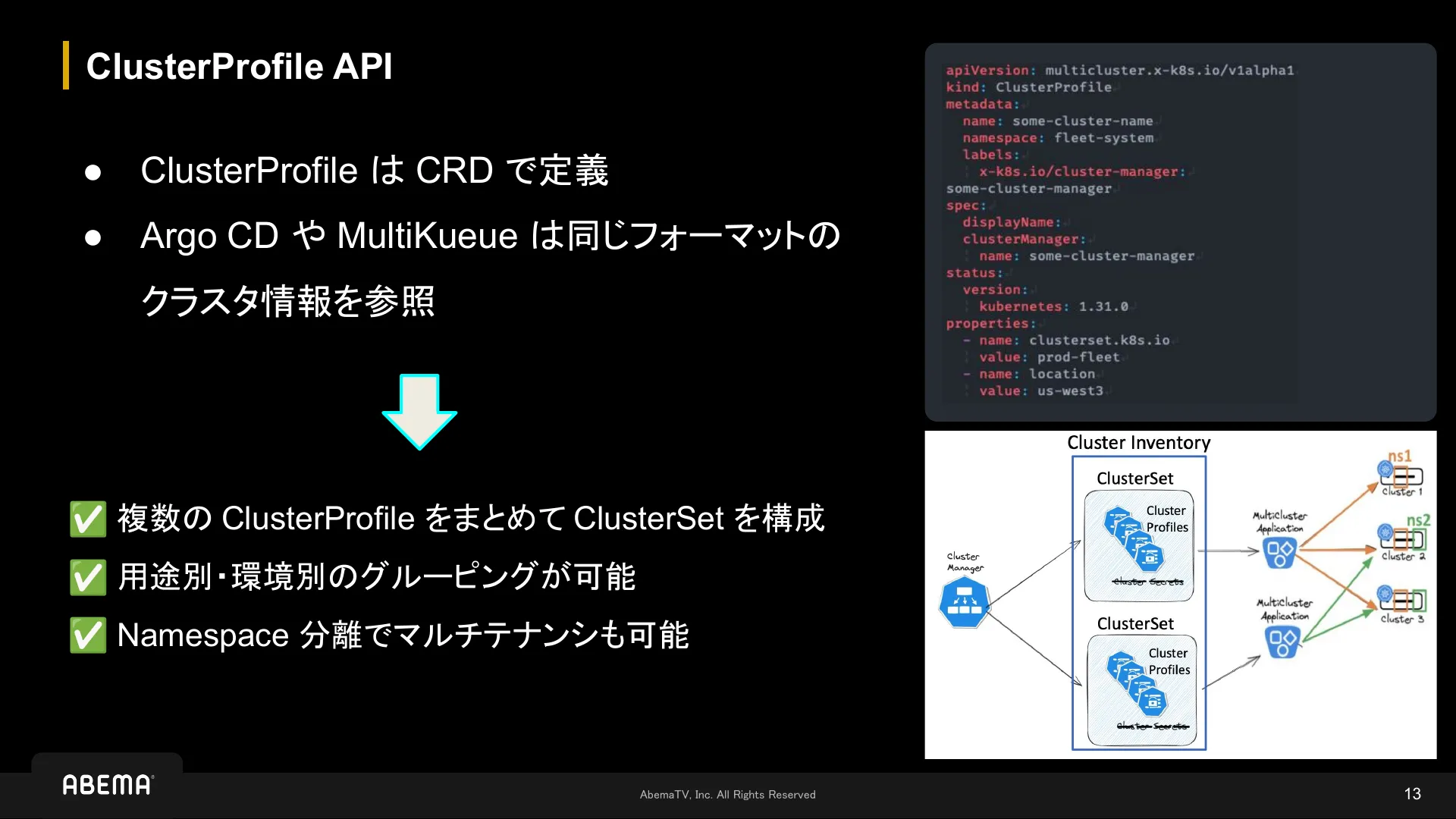 マルチクラスタの運用課題と標準化の道 - Page 13