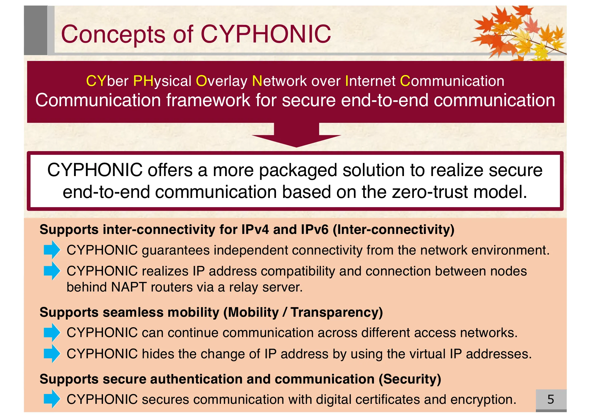 Proposal of an extended CYPHONIC adapter supporting general nodes using virtual IPv6 addresses - Page 5