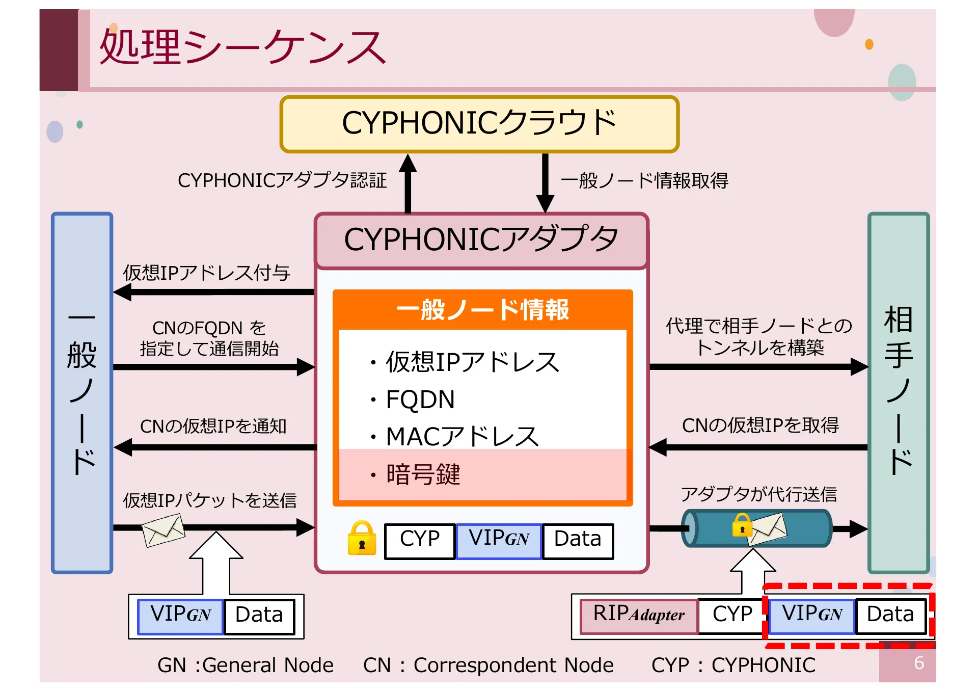 オーバーレイネットワークにおける一般ノードをサポートする CYPHONIC アダプタの研究 - Page 6